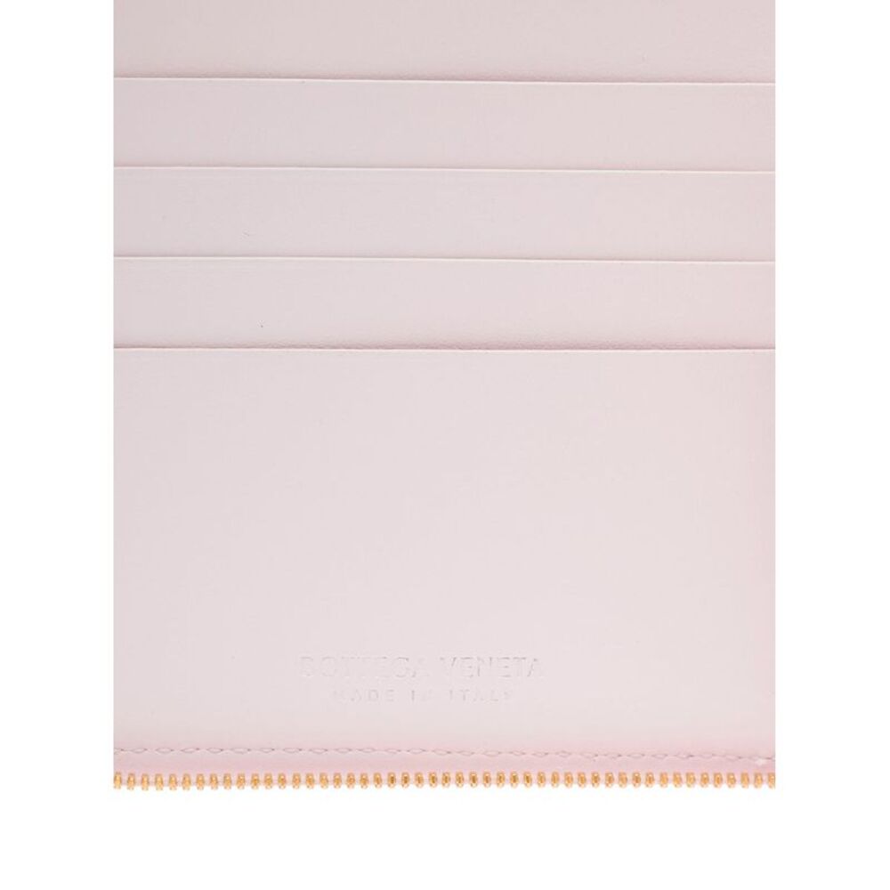 Bottega Veneta Women Bottega Veneta Woman's Lilac Intreccio Nappa Leather Wallet - Picture 4 of 4